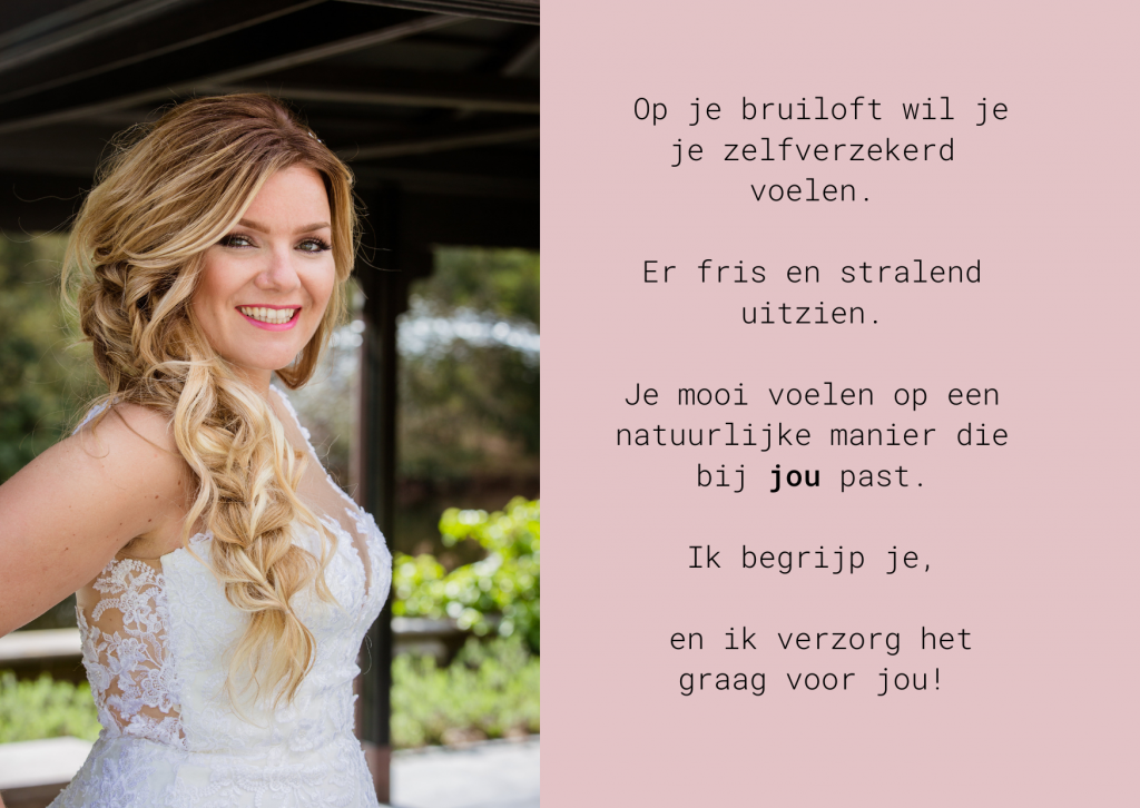 frisse natuurlijke bruidsmake-up