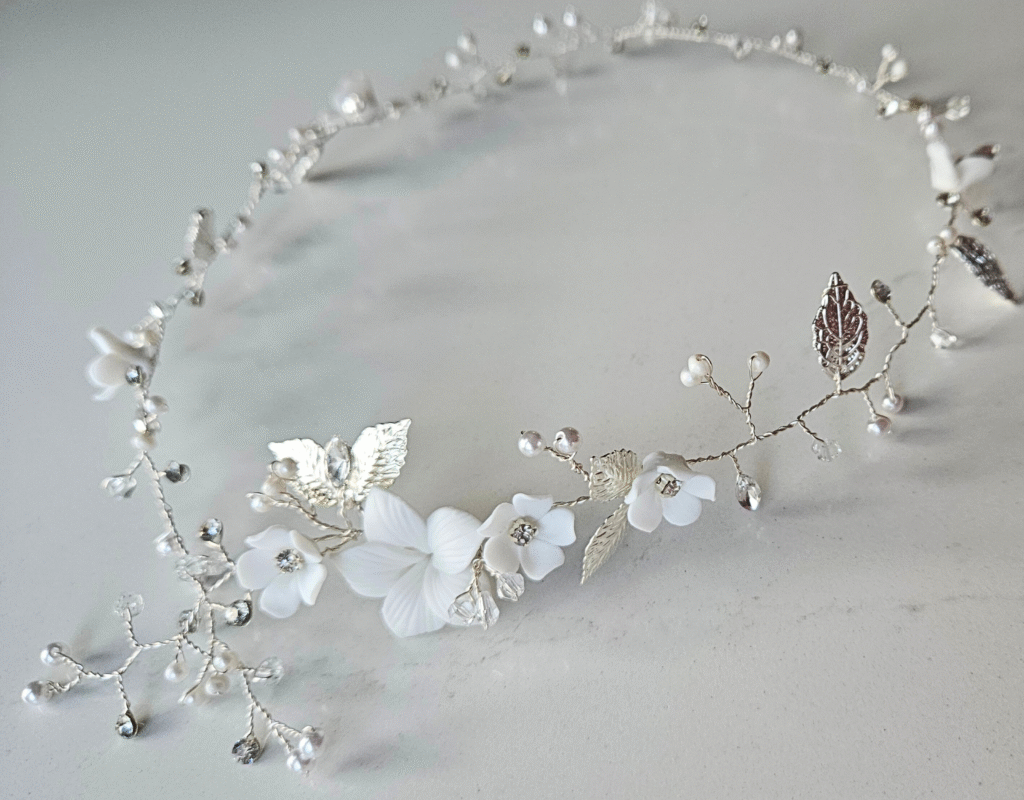 silver flower hairvine