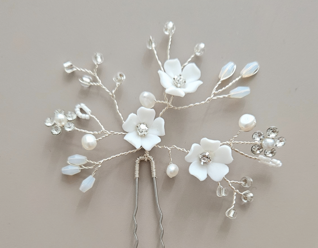 clay flower pin