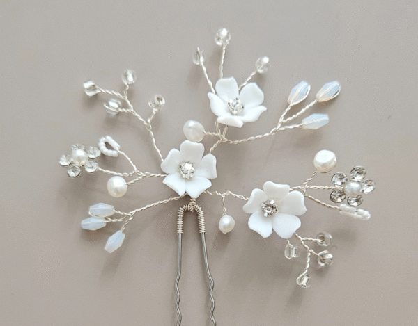 clay flower pin