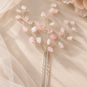 blush kleur bruidsaccessoire